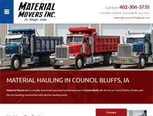 Tablet Screenshot of materialmoversinc.com